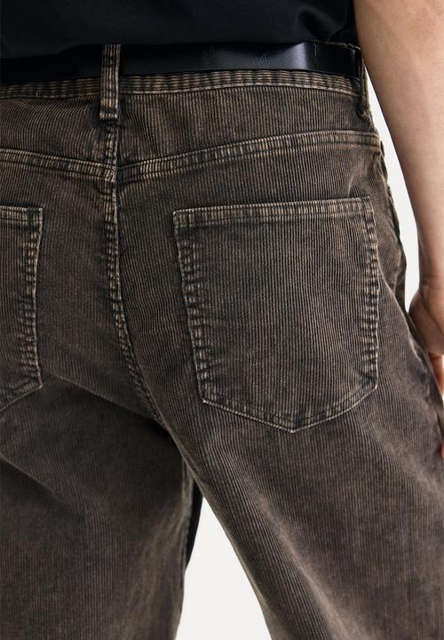 H&M - Relaxed fit corduroy trousers - dark grey