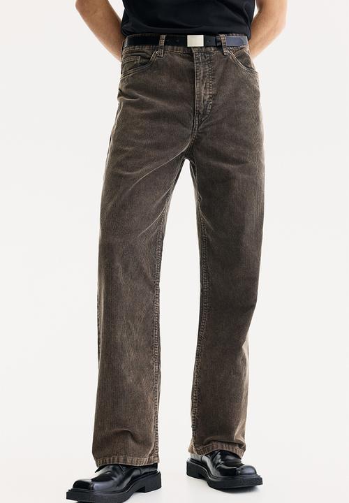 H&M - Relaxed fit corduroy trousers - dark grey