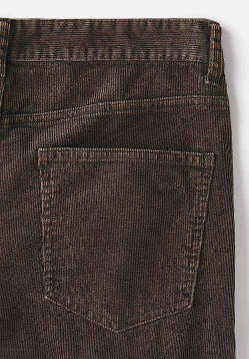 H&M - Relaxed fit corduroy trousers - dark grey