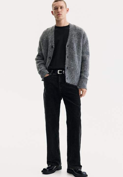 H&M - Relaxed fit corduroy trousers - denim black