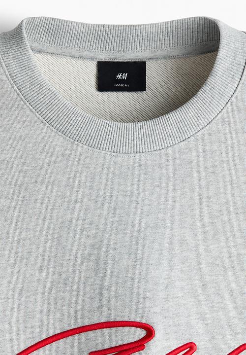 H&M - Loose fit sweatshirt - light grey marl/golden