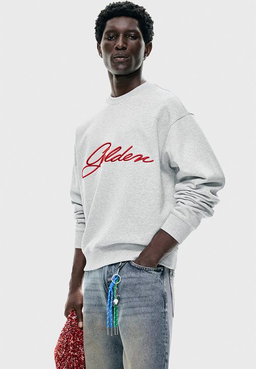 H&M - Loose fit sweatshirt - light grey marl/golden