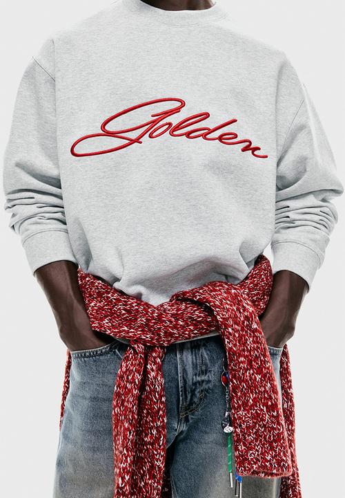 H&M - Loose fit sweatshirt - light grey marl/golden