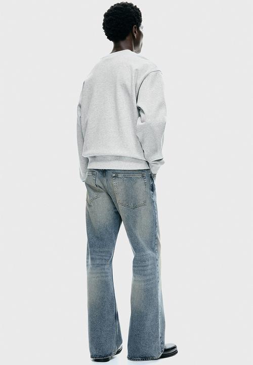 H&M - Loose fit sweatshirt - light grey marl/golden