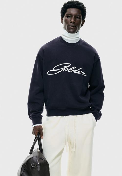 H&M - Loose fit sweatshirt - navy blue/golden