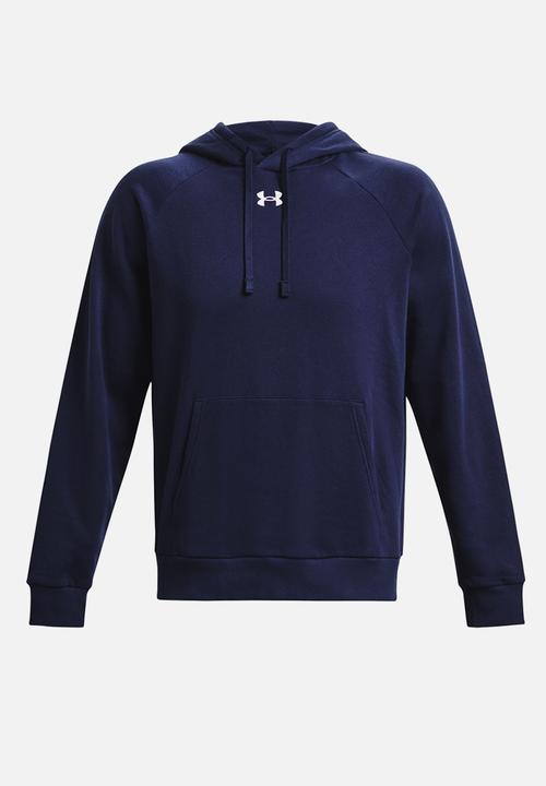 Under Armour - UA Rival Fleece Hoodie - Midnight Navy /  / White