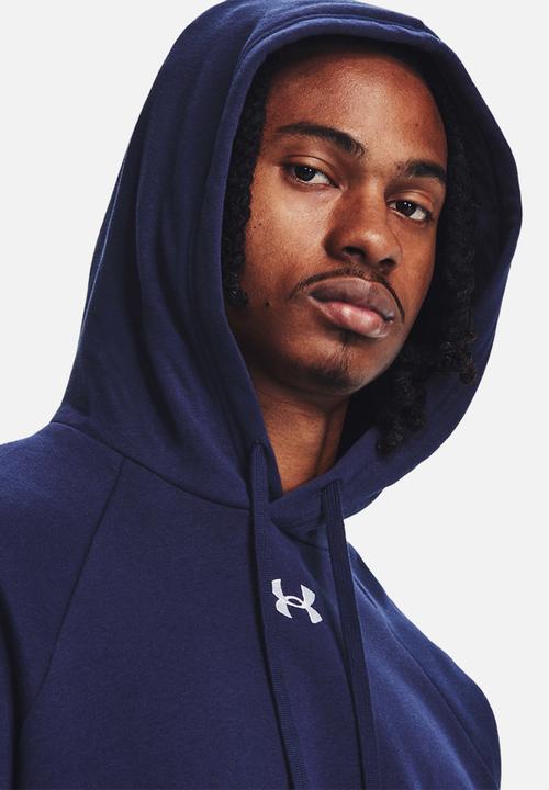 Under Armour - UA Rival Fleece Hoodie - Midnight Navy /  / White