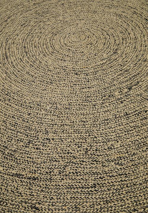 Sixth Floor - Jute Round Rug Natural & Black