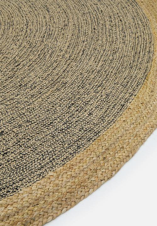 Sixth Floor - Jute Round Rug Natural & Black