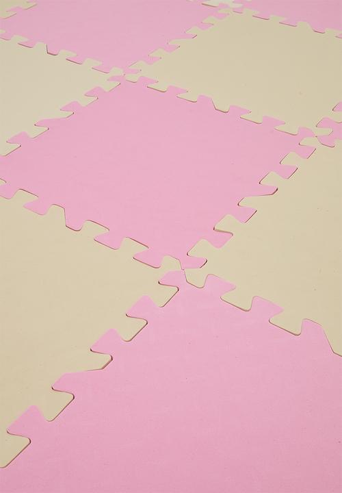 Pop Candy - Checkerboard puzzle mat - pink/beige