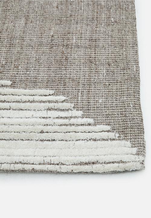 Sixth Floor - Geo Wool Tufted Rug Grey & Natural
