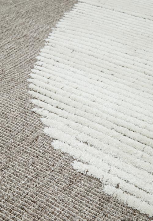 Sixth Floor - Geo Wool Tufted Rug Grey & Natural