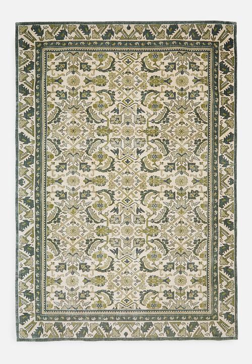 Jacquard Chenille Rug Green