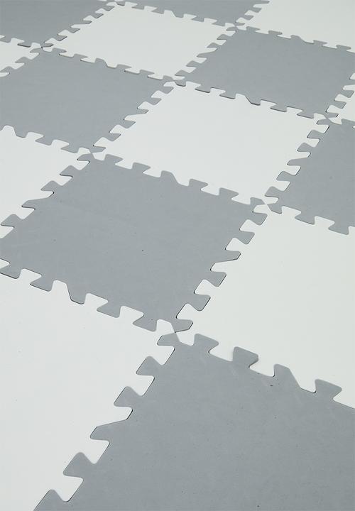 Pop Candy - Checkerboard puzzle mat - grey multi