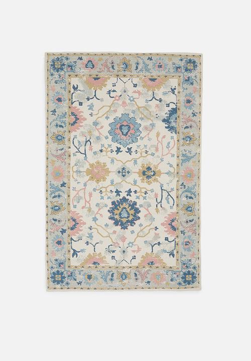 Lyric Cotton Printed Rug - Multi