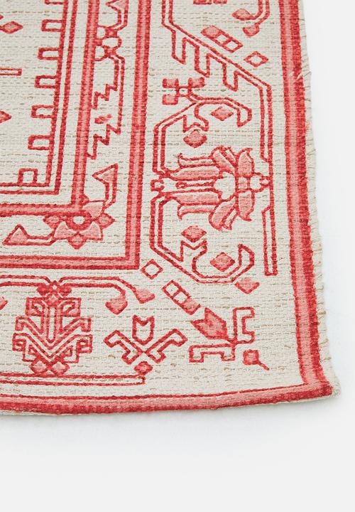 Sixth Floor - Finn Cotton Rug Natural & Pink