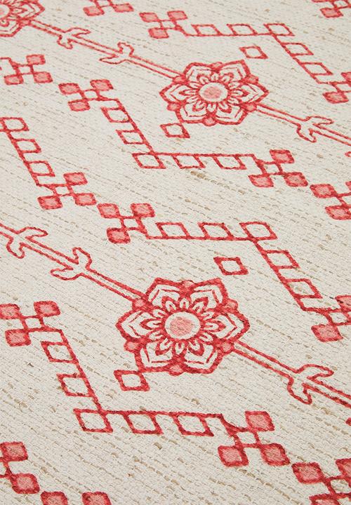 Sixth Floor - Finn Cotton Rug Natural & Pink