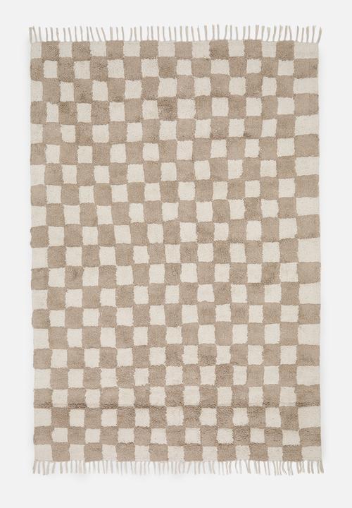 Nido Tufted Check Rug Natural