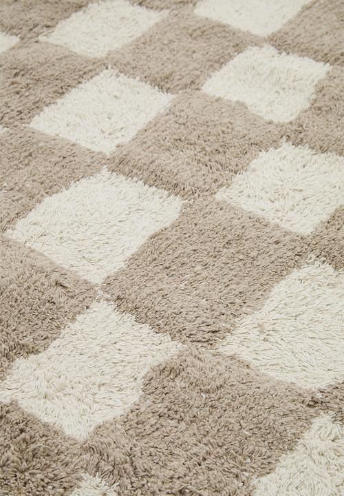 Sixth Floor - Nido Tufted Check Rug Natural