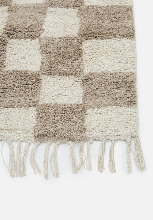 Sixth Floor - Nido Tufted Check Rug Natural