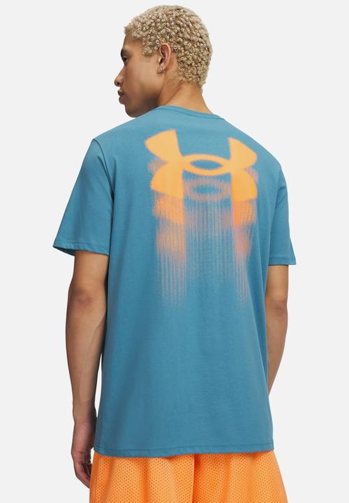 Under Armour - UA M BLUR LOGO SS - Boundless Blue /  / Orange Bloc