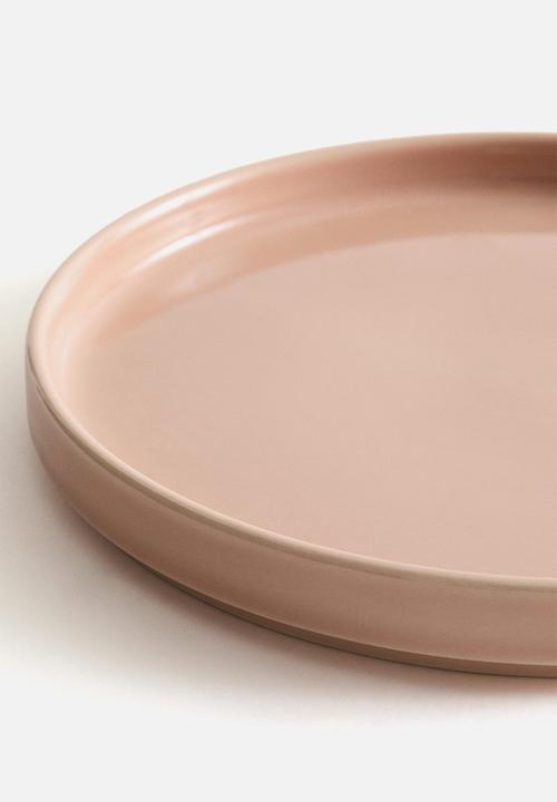 H&M - Stoneware medium plate - light pink