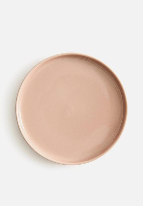 Stoneware medium plate - light pink