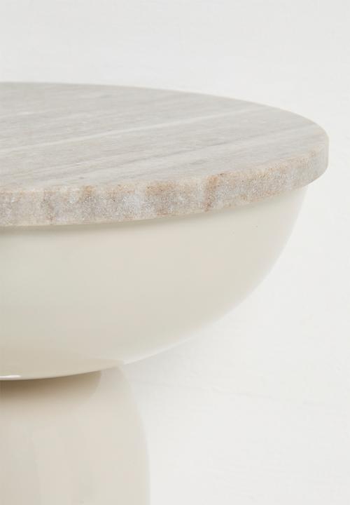 Sixth Floor - Gigi side table - beige marble