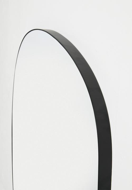 Sixth Floor - Round Organic Shape Mirror - Black