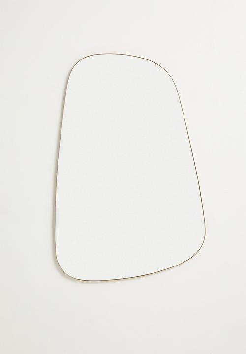 Rectangle Organic Shape Mirror - Gold