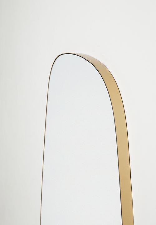 Sixth Floor - Rectangle Organic Shape Mirror - Gold