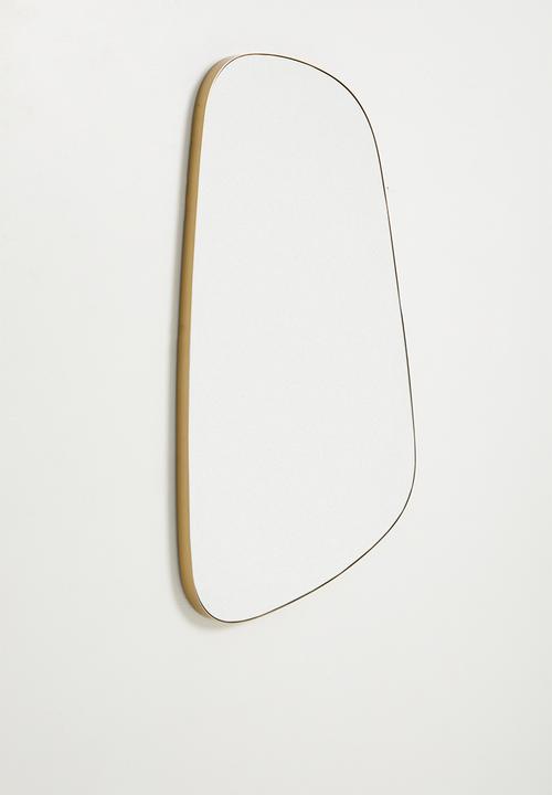 Sixth Floor - Rectangle Organic Shape Mirror - Gold