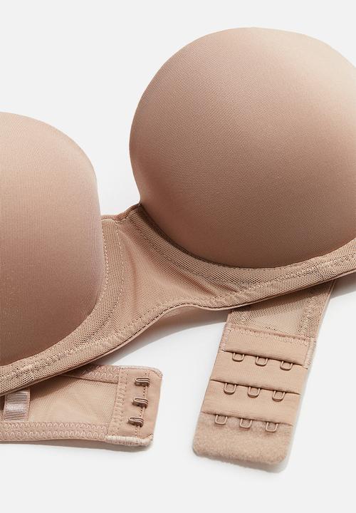 H&M - Padded microfibre balconette bra - beige