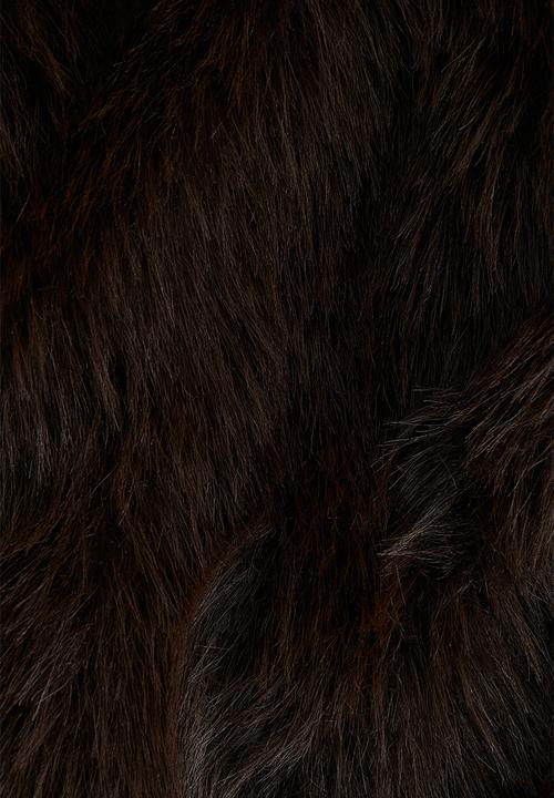 H&M - Cropped fluffy jacket - dark brown