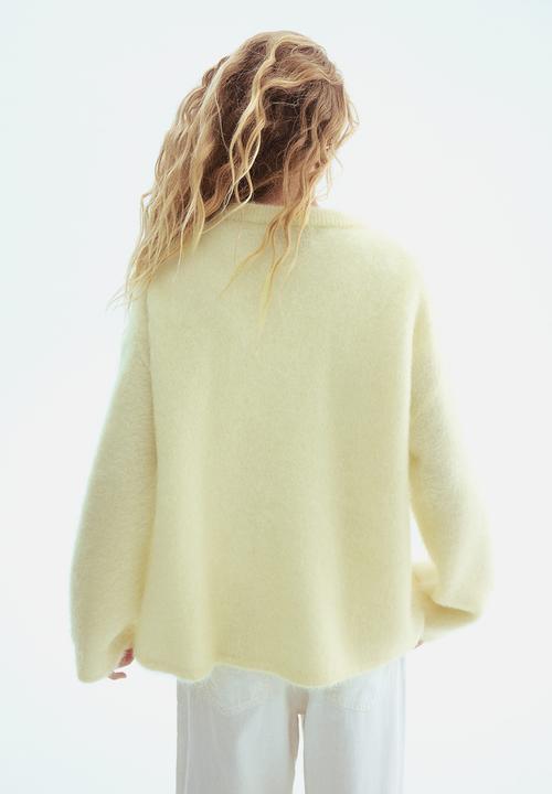 H&M - Oversized mohair-blend jumper - light yellow