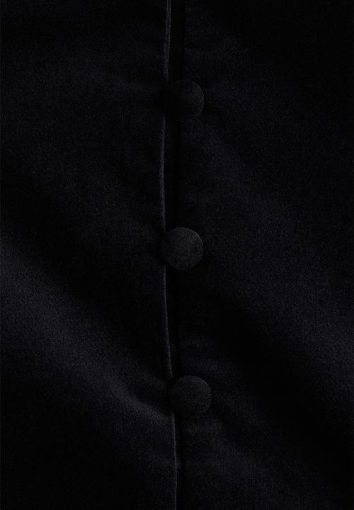 H&M - Velvet peplum jacket - black
