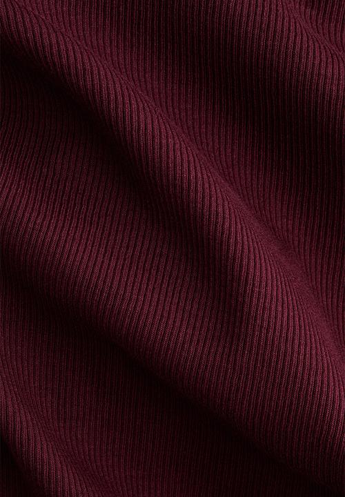 H&M - Ribbed cotton top - burgundy