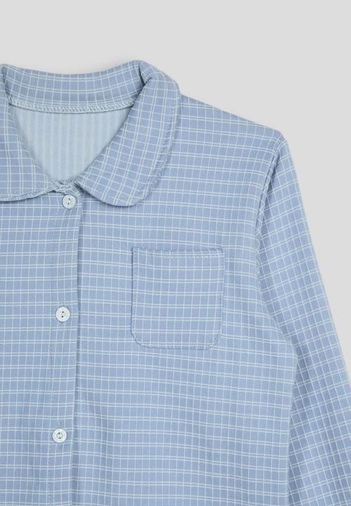 Pop Candy - Collared tee & pants pj set - sage green