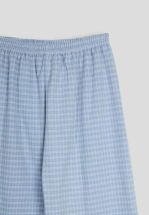 Pop Candy - Collared tee & pants pj set - sage green