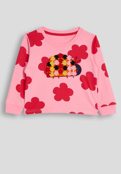 Pop Candy - Red floral aop pj set - pink/ladybug