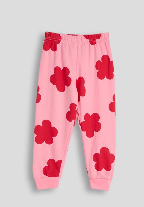 Pop Candy - Red floral aop pj set - pink/ladybug