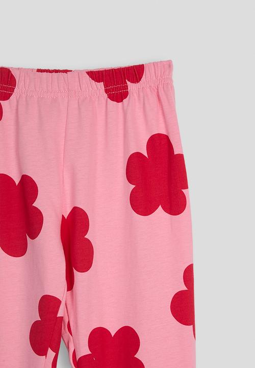 Pop Candy - Red floral aop pj set - pink/ladybug