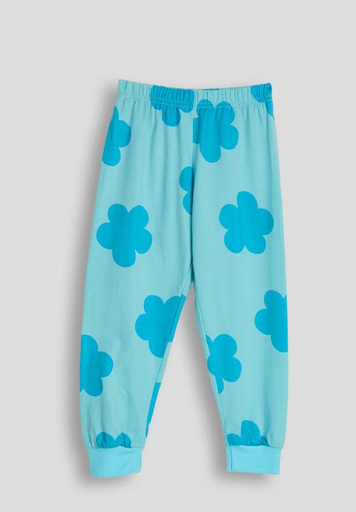 Pop Candy - Blue floral aop pj set - blue/raiinbow