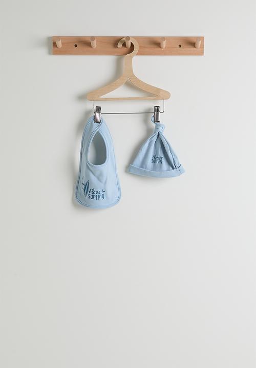 Pop Candy - Onesie with bib & beanie - blue/multi