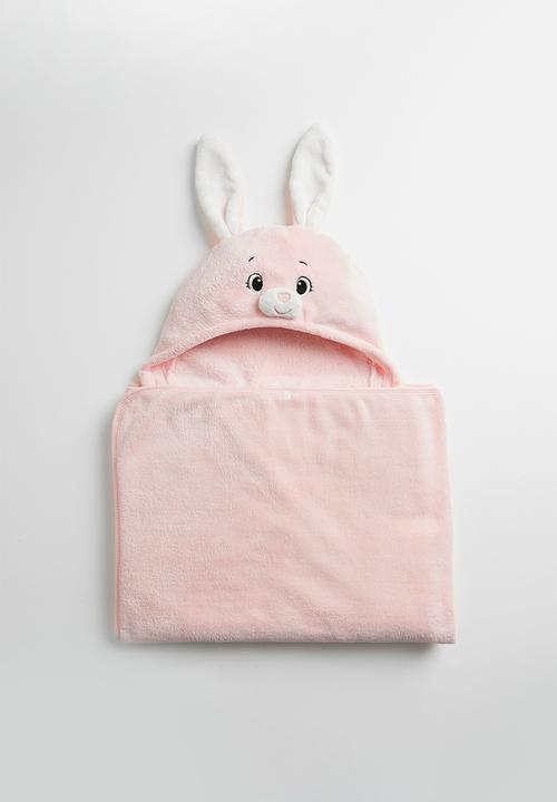 Pop Candy - Bunny hooded towel - light pink
