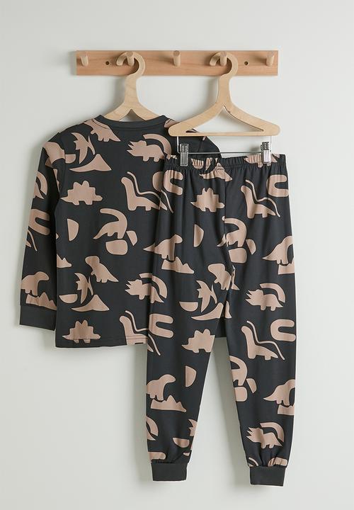 Pop Candy - Pj set - dark grey/dino multi