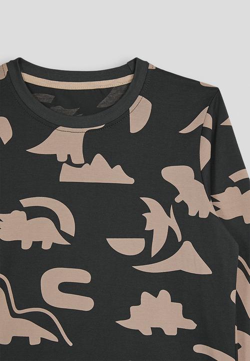 Pop Candy - Pj set - dark grey/dino multi