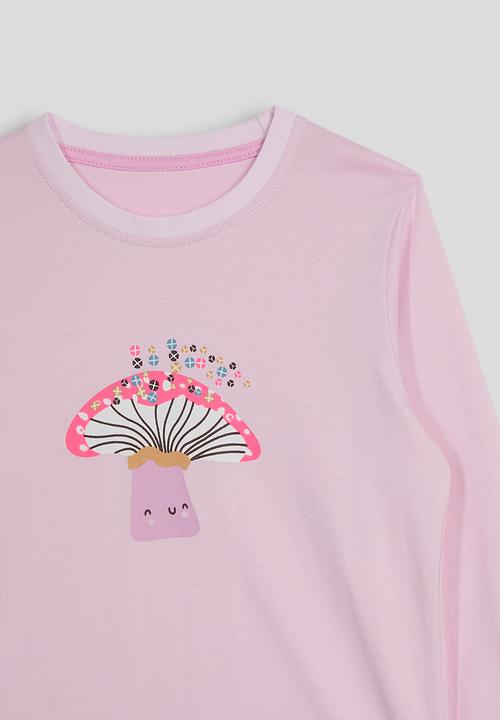 Pop Candy - Mushroom placement & aop pj set - pink