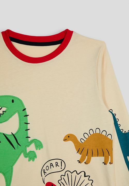 Pop Candy - Dino multi pj set - cornsilk/dark blue