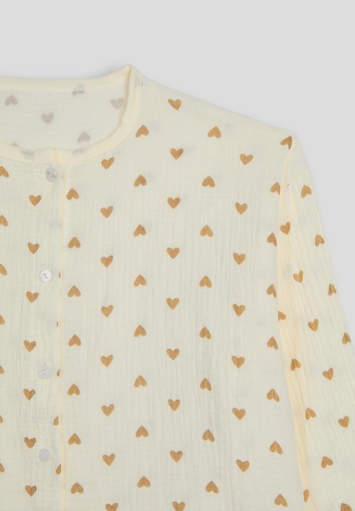 Pop Candy - Soft cotton pj set - cream/heart aop